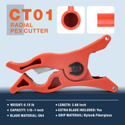 KIT-1960D Expanding Tool Kit with Auto-Rotate Expansion Heads for 3/8,1/2,3/4&1 in. PEX Pipe Tools IWISS