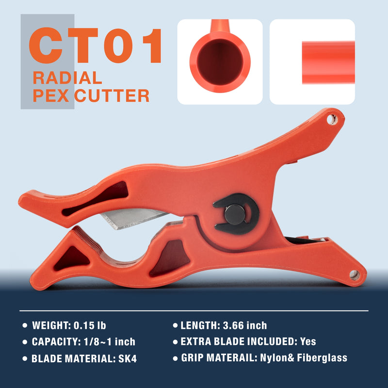 KIT-1960D Expanding Tool Kit with Auto-Rotate Expansion Heads for 3/8,1/2,3/4&1 in. PEX Pipe Tools IWISS