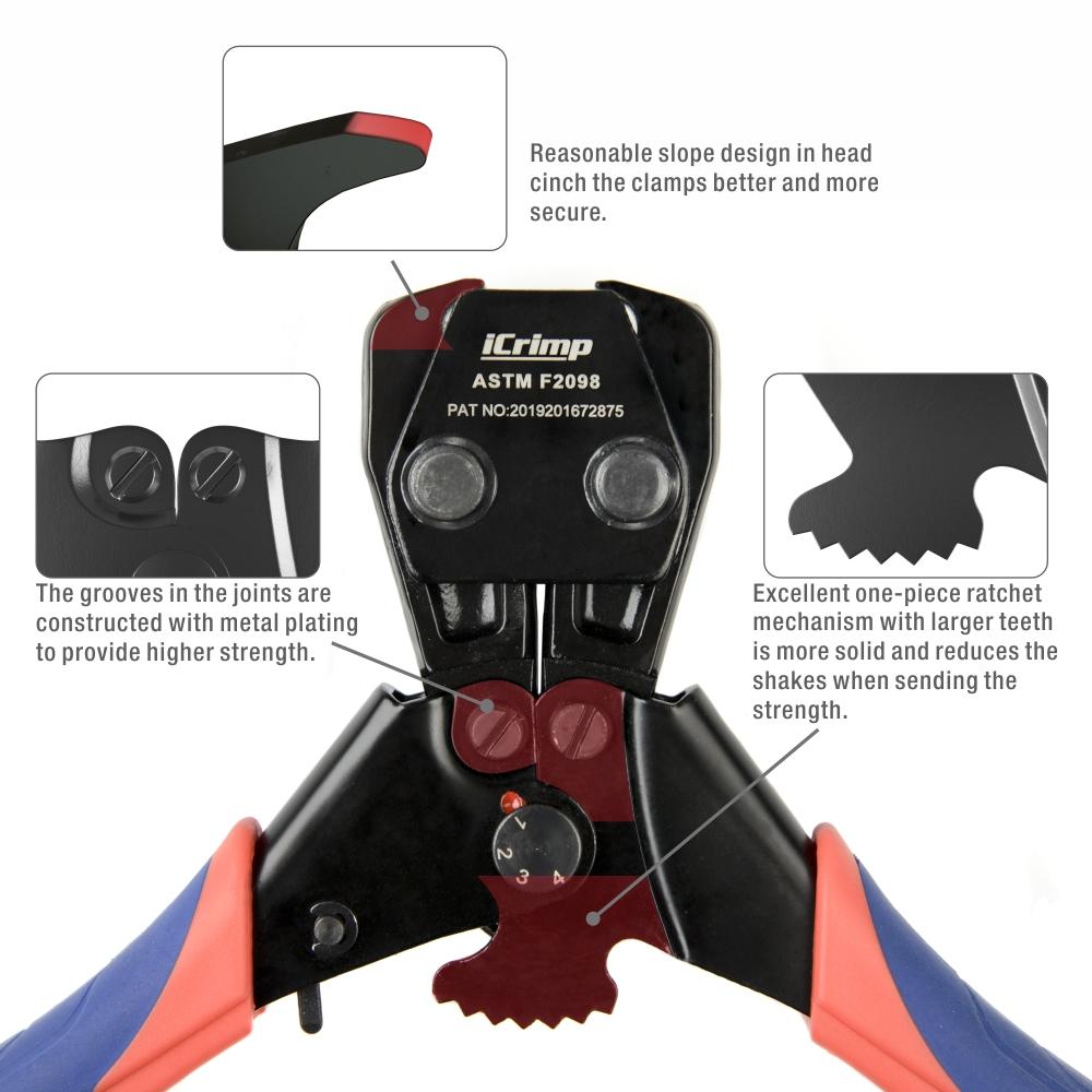 CRP961 Mini PEX Pipe Quick Cinch Tool Set for 3/8 to 1-inch SS