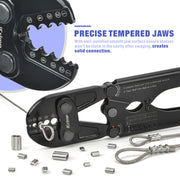 IWS-1608B Wire Rope Crimping Tool for 1/16"to 3/16" Wire Rope Swaging Tools iCrimp