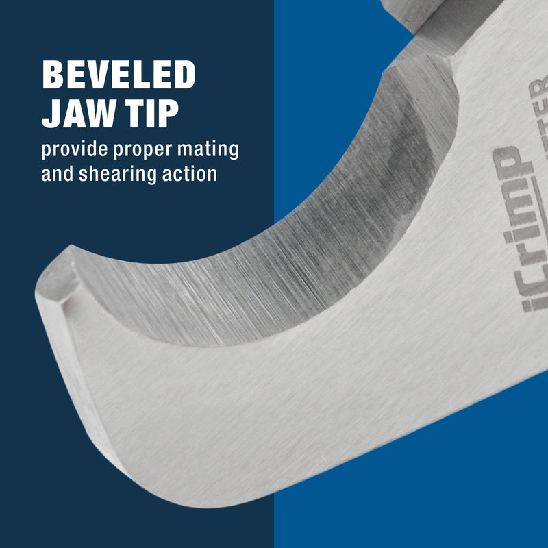 ICP-206 Wire Cutter, Shear Cut, Electrician's Cable Cutting Pliers Up to 3 Gauge Wires, Compact Style Cable Stripper & Wire Cutters iCrimp