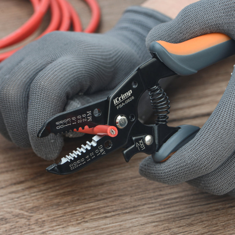 FSA-0626/FSA-0626B Wire Stripper for 0.5-6mm2 Cable Stripper & Wire Cutters iCrimp