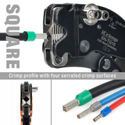 SN-TG16 Square Ratchet Crimper for End Sleeves and Ferrules 0.25-16mm2 AWG 24-6 Hand Crimping Pliers iCrimp