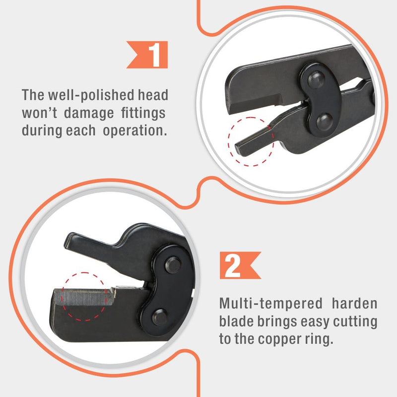 IWS-1010R F1807 PEX Copper Ring Removal Tool for 1/2-Inch, 3/4-Inch, 1-Inch PEX Pipe Tools iCrimp