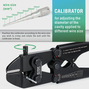 IWS-0670C Punch Type Battery Lug Crimping Tool For 6-70 mm2(AWG10-2/0) Hand Crimping Pliers iCrimp