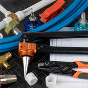 KIT-1960D Expanding Tool Kit with Auto-Rotate Expansion Heads for 3/8,1/2,3/4&1 in. PEX Pipe Tools IWISS
