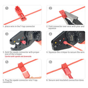 TTS-120 120pcs T-Tap Wire Connectors Wire Terminal Kits IWISS