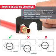 IWS-1234PS 1/2" & 3/4" Combo Pex Pipe Copper Ring plumbing Tool with Gauge PEX Pipe Tools iCrimp