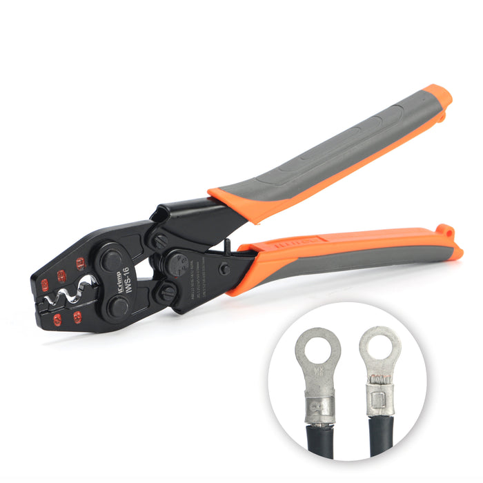 IWS-16 Ratchet Crimping Tool for Non-Insulated Terminals from AWG 22-6