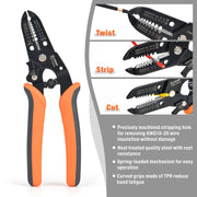 IWS-30J Crimping Tool Kit With Stripper&Cutter for Different Terminals Hand Crimping Pliers iCrimp