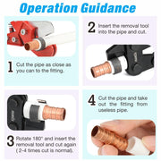 IWS-1010R F1807 PEX Copper Ring Removal Tool for 1/2-Inch, 3/4-Inch, 1-Inch PEX Pipe Tools iCrimp