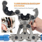 IWS-1632AF Europe Copper Pipe Press Tool with 15, 18, 22, 28mm V type Jaws Copper Pipe Tools iCrimp