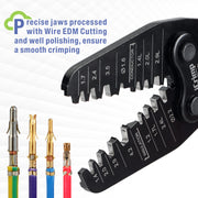 IWS-1442L Micro Connector Crimper Plier for Crimping 30AWG to 14AWG Open-barrel and Connectors from Molex, TE AMP, for RC Car, 3D Printer Hand Crimping Pliers iCrimp