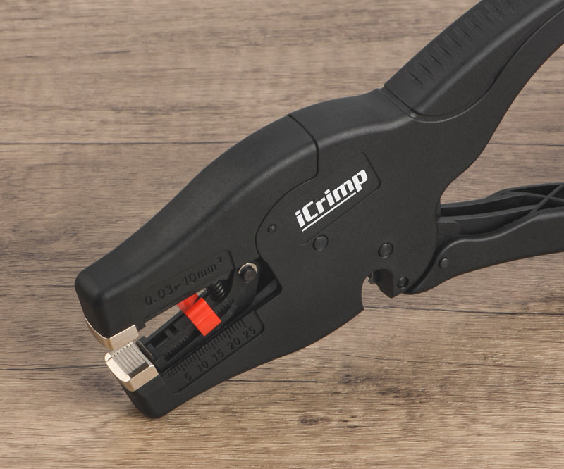 IWS-D10 Wire Stripper with built-in Cutter, Multifunctional Wire Stripping Tool&Cutting Tool for 0.03-10mm2 Cable Stripper & Wire Cutters iCrimp