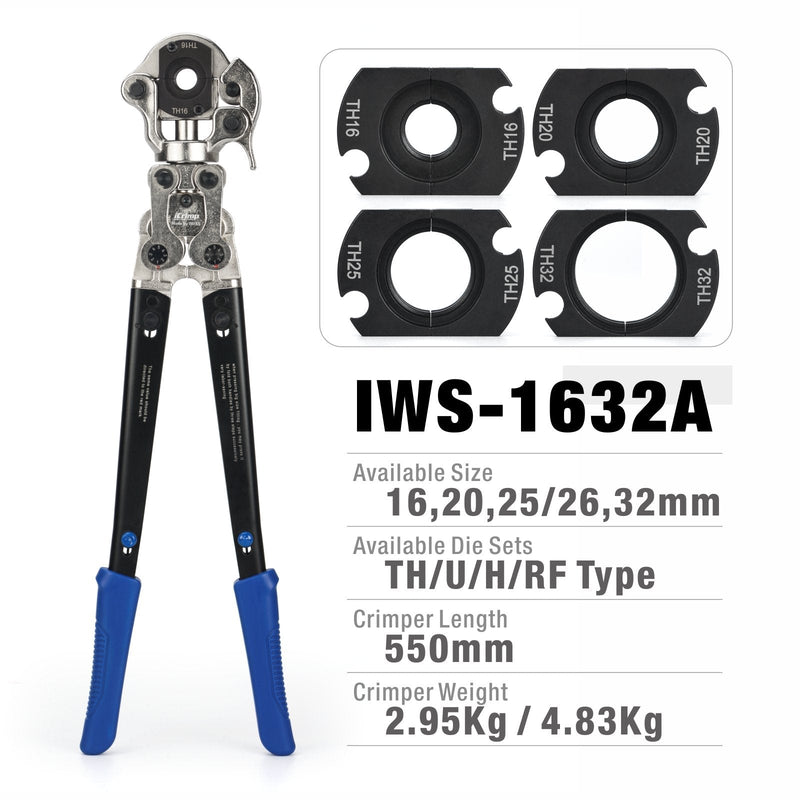 IWS-1632A PAP/PEX/Copper Pipe Pressing Tools(16,20,25,32mm) Multi-layer Pipe Tools iCrimp