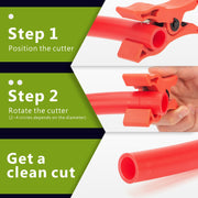 ICP-CT01 PEX Pipe Cutter for 3/8’’, 1/2’’, 3/4’’, 5/8’’, 1’’ PEX & PVC Pipes, Radial PEX Tubing Cutting Tool with Extra Blade Pipe Cutters iCrimp