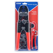 IWS-1234PSK Tool Set ASTM F1807 1/2 and 3/4-inch Dual PEX Crimper w/Copper Rings,PEX Cutter and Gauge PEX Pipe Tools iCrimp