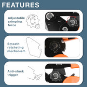 SN-01BM Ratchet Crimping Tool for 0.08-0.5mm² (28-20AWG) Hand Crimping Pliers iCrimp