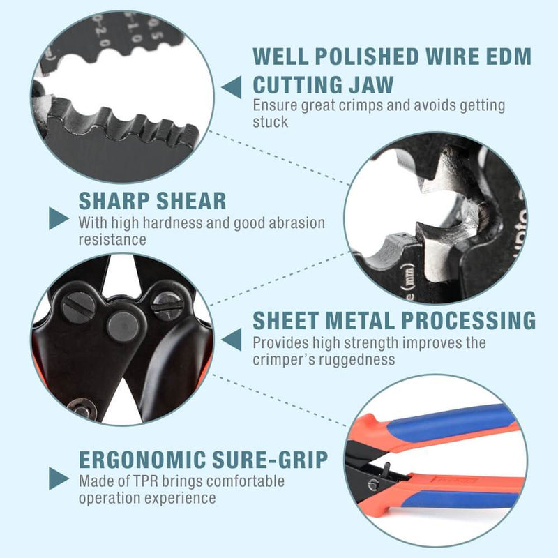 CWR1522 Wire Rope Crimping Tool for 0.1~2.2mm Wire Rope Swaging Tools iCrimp