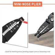 IWS-084 Long Nose Wire Stripping Crimping Tool with Cutting Function for AWG18-14 Wire Stripper & Cable Cutter iCrimp