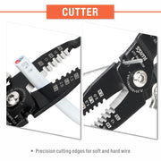 IWS-084 Long Nose Wire Stripping Crimping Tool with Cutting Function for AWG18-14 Wire Stripper & Cable Cutter iCrimp