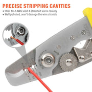 IWS-085 One-handed Wire Stripping and Cutting Multi-Tool, Strips AWG18-3 Wires Wire Stripper & Cable Cutter iCrimp
