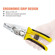 IWS-085 One-handed Wire Stripping and Cutting Multi-Tool, Strips AWG18-3 Wires Wire Stripper & Cable Cutter iCrimp