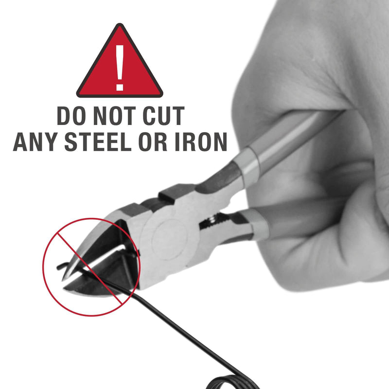 PL2100/PL2200 Diagonal Flush Cutter, Side Cutting Pliers, Electronics Pliers with Pointed Nose for Reeled Terminals, Soft Wires, Electronics, Zip Tes Cable Stripper & Wire Cutters iCrimp