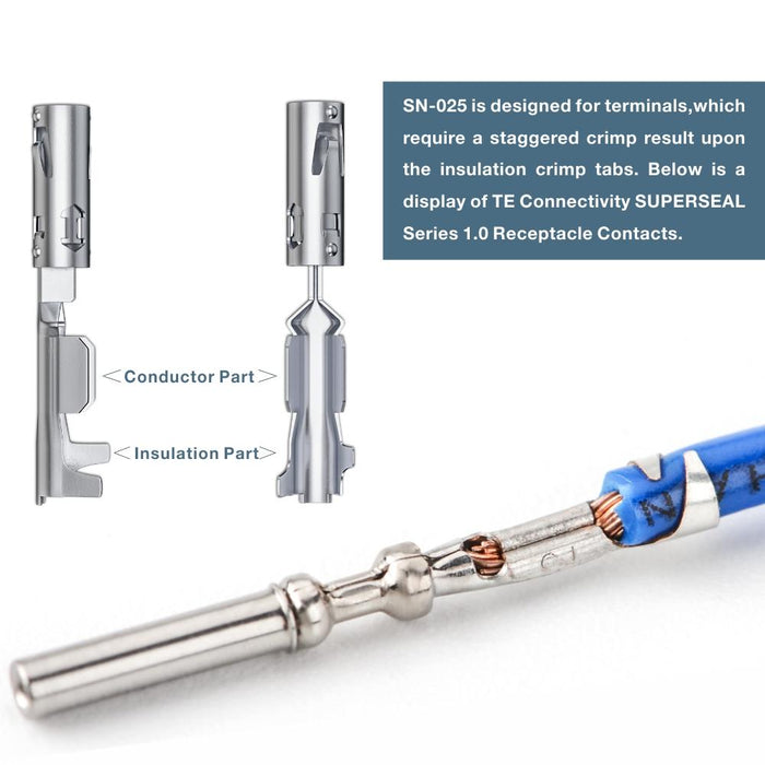 SN-025 Ratchet Crimper AWG28-18, 0.1-1.0mm2 Hand Crimping Pliers iCrimp