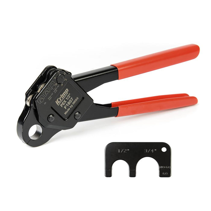 CL 1/2" ASTM F1807 PEX Pipe Crimping Tool, for 1/2-inch Copper Pex Crimps Rings, with Go/No-Go Gauge, Angled Head